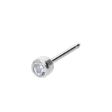 Studex medizinische Ohrringe aus Edelstahl, Kristall, 2 mm