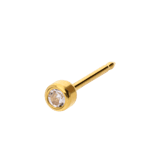 Studex medizinische Ohrringe aus Edelstahl, vergoldet, Kristall, 2 mm