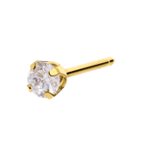 Studex medizinische Ohrringe aus Edelstahl, vergoldet, Zirkonia, 3 mm