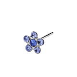 Studex medizinische Ohrringe aus Edelstahl, vergoldet, Blume, Kristall, 5 mm