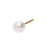 Studex stainless steel goldplated schietoorbel synthetische parel 5mm 205 voor dames
