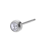 Studex medizinische Ohrringe aus Titan, Kristall, 3 mm