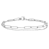 Gerecycled stainless steel armband dubbel