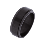 Schwarz beschichteter Anti-Stress-Ring aus Edelstahl