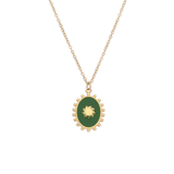 Stainless steel goldplated ketting met hanger munt voor dames