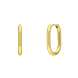 Myla stainless steel goldplated oorringen ovaal voor dames