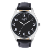 Regal Heren Horloge Zwart PU leer