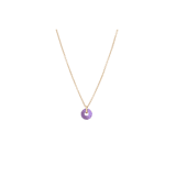 Stainless steel goldplated ketting met hanger met amethyst voor dames