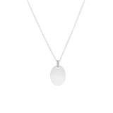 Gerecycled stainless steel ketting met munt hanger voor dames