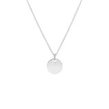 Gerecycled stainless steel ketting met bewerkte munt hanger voor dames