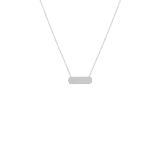 Gerecycled stainless steel ketting met bar hanger voor dames