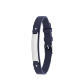 Edelstahlarmband Leder grau