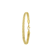 Vergoldetes Edelstahlarmband, platt, verziert