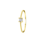 585 Goldring Solitär quadratischer Diamant (0,025 ct)