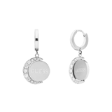 Guess stainless steel oorringen moon phases voor dames