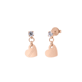 Guess rosévergoldete Ohrstecker HEART TO HEART