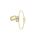 Guess stainless steel goldplated schakelarmband met kristal voor dames