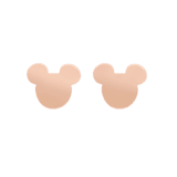 Roséfarbene Edelstahlohrstecker Mickey Mouse