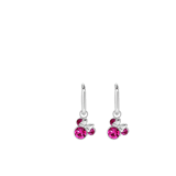 Edelstahlohrringe Minnie Mouse mit rosa Kristall
