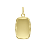 375 Gold Anhänger rechteckige Gravurplatte