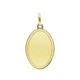 375 Gold Anhänger ovale Gravurplatte