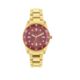 Regal Damen-Armbanduhr mit goldfarbenem Armband.