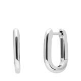 Zilveren ovalen oorringen rhodiumplated voor dames