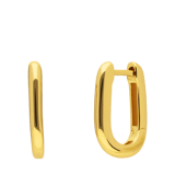 Zilveren goldplated oorringen voor dames