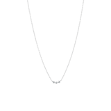 Zilveren ketting met drie zirkonia stenen