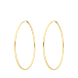 Silberne, goldplattierte Ohrringe 60 mm