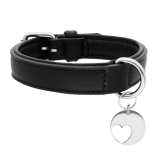 PU Leren halsband met stalen halsband hanger hart