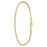 Zilveren goldplated tennisarmband met zirkonia voor dames