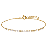 Zilveren goldplated tennisarmband met zirkonia voor dames