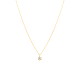 14 karaat geelgouden collier solitair diamant (0,025ct)