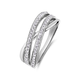 Zilveren ring kristal