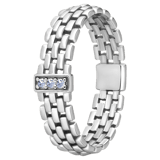 Silberner Ring Gliedermotiv Zirkonia