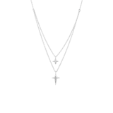 Zilveren ketting layering sterren