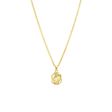 Stainless steel goldplated ketting met hanger surinaamse mattenklopper voor dames