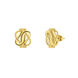 Goldplattierte Ohrstecker aus recyceltem Edelstahl Teppichklopfer-Design