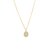 Stainless steel goldplated ketting met hanger met kristal voor dames
