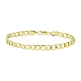 Goldplattiertes Herren-Armband aus recyceltem Silber mit Gourmetglied.