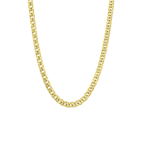 Zilveren goldplated herenschakelketting