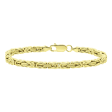 Zilveren goldplated herenschakelarmband