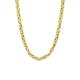 Gerecycled zilveren goldplated herenketting met koningsschakel