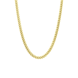 Goldplattierte Collier-Halskette aus recyceltem Silber mit Gourmetglied.