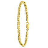 Zilveren goldplated kinderschakelarmband