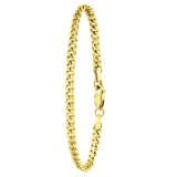 Zilveren goldplated kinderschakelarmband