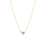 Stainless steel goldplated kinderketting met hanger hart