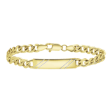Zilveren goldplated herenplaatarmband