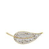 Goldfarbene Bijoux-Brosche Blatt